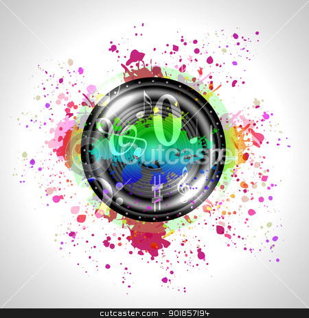 To use this stock image in your creative project, please select the size you need over to the right and click the "Add to Cart" button.
Your downloaded image will come with the Cutcaster watermark removed so don’t worry about the watermark you see on this page. Image of music speaker stock photo, Image of music speaker against colourful background by Sergey Nivens