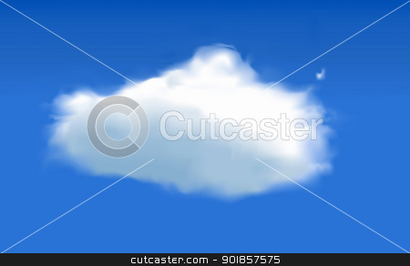 Cloud Cloud stock vector clipart, Vector cloud in sky - created using mesh tool by Fenton
