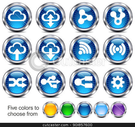 Technology icons Technology icons stock vector clipart, Internet button Icons for future technology by Fenton