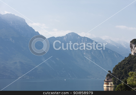 Lake Garda Lake Garda stock photo, View of the Lake Garda in Italy by Anne-Louise Quarfoth