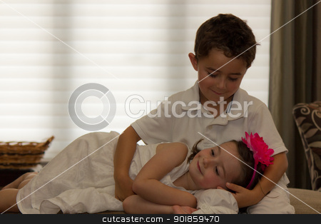 To use this stock image in your creative project, please select the size you need over to the right and click the "Add to Cart" button.
Your downloaded image will come with the Cutcaster watermark removed so don’t worry about the watermark you see on this page. Beautiful, happy children posing stock photo, Beautiful, happy children posing. Horizontal composition with copy space. by Click Images