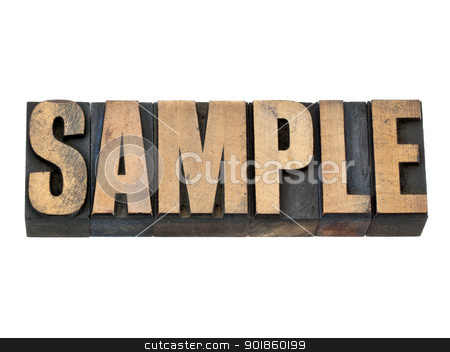 To use this stock image in your creative project, please select the size you need over to the right and click the "Add to Cart" button.
Your downloaded image will come with the Cutcaster watermark removed so don’t worry about the watermark you see on this page. sample word in wood type stock photo, sample- isolated word in vintage letterpress wood type by Marek Uliasz