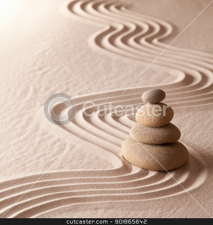 Zen meditation garden zen meditation garden stock photo, zen meditation garden, relaxation and meditation through symplicity harmony and balancce lead to health and wellness, spirituality and concentration background with copy space by Dirk Ercken