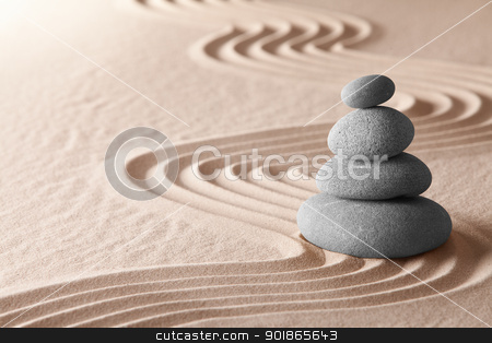 Zen meditation garden zen meditation garden stock photo, zen meditation garden, relaxation and meditation through symplicity harmony and balancce lead to health and wellness, spirituality and concentration background with copy space by Dirk Ercken