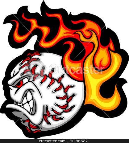 To use this stock image in your creative project, please select the size you need over to the right and click the "Add to Cart" button.
Your downloaded image will come with the Cutcaster watermark removed so don’t worry about the watermark you see on this page. Softball or Baseball Face Flaming Vector Cartoon stock vector clipart, Cartoon Vector Image of a Flaming Softball with Angry Face by chromaco