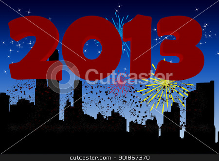 Happy new year 2013 Happy new year 2013 stock photo, 2013 New Year's Eve greeting card by p.studio66