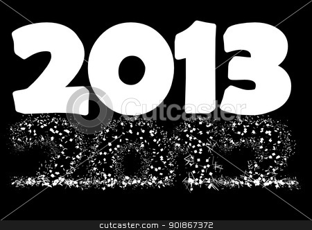 Happy new year 2013 Happy new year 2013 stock photo, 2013 New Year's Eve greeting card as a alpha mask by p.studio66