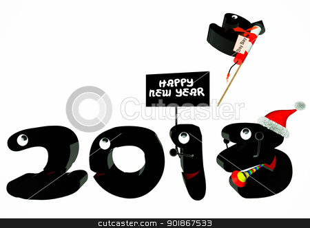 To use this stock image in your creative project, please select the size you need over to the right and click the "Add to Cart" button.
Your downloaded image will come with the Cutcaster watermark removed so don’t worry about the watermark you see on this page. Happy new Year 2013 stock photo, Funny 2013 New Year's Eve greeting card by p.studio66