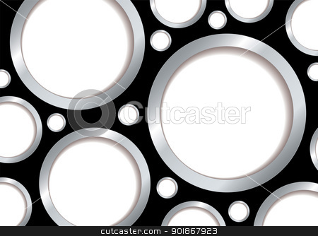 To use this stock image in your creative project, please select the size you need over to the right and click the "Add to Cart" button.
Your downloaded image will come with the Cutcaster watermark removed so don’t worry about the watermark you see on this page. Silver bubble background stock vector clipart, Bubble background with silver rim and black backdrop and copyspace by Michael Travers