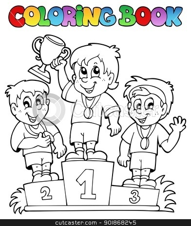 Coloring book winners podium Coloring book winners podium stock vector clipart, Coloring book winners podium - vector illustration. by Klara Viskova