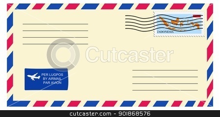 Letter to/from Indonesia letter to/from Indonesia stock vector clipart, letter to/from Indonesia by Oleksandr Kovalenko