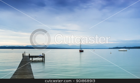 To use this stock image in your creative project, please select the size you need over to the right and click the "Add to Cart" button.
Your downloaded image will come with the Cutcaster watermark removed so don’t worry about the watermark you see on this page. Starnberg lake stock photo, An image of a beautiful scenery at Starnberg lake by Markus Gann