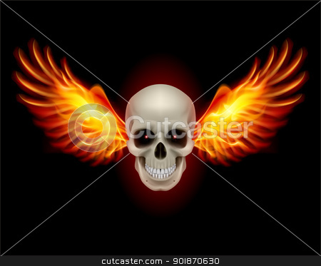 To use this stock image in your creative project, please select the size you need over to the right and click the "Add to Cart" button.
Your downloaded image will come with the Cutcaster watermark removed so don’t worry about the watermark you see on this page. Skull with Fire Wings stock photo, Danger Skull with Fire Wings. Illustration on black by dvarg
