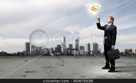 To use this stock image in your creative project, please select the size you need over to the right and click the "Add to Cart" button.
Your downloaded image will come with the Cutcaster watermark removed so don’t worry about the watermark you see on this page. Businessman and cityscape stock photo, Image of a business man standing against cityscape by Sergey Nivens