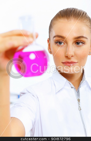 To use this stock image in your creative project, please select the size you need over to the right and click the "Add to Cart" button.
Your downloaded image will come with the Cutcaster watermark removed so don’t worry about the watermark you see on this page. Young female scientist working in laboratory stock photo, Young female scientist working with liquids in laboratory by Sergey Nivens