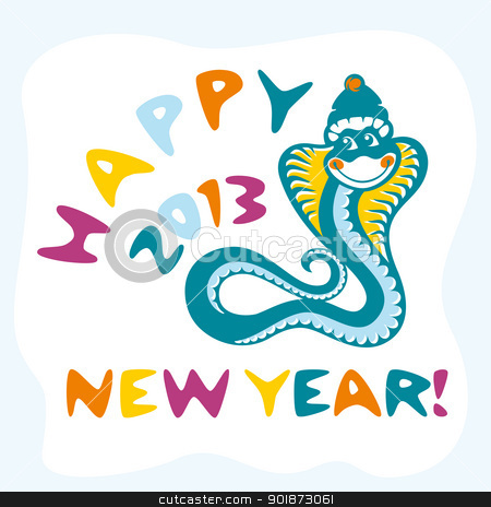 To use this stock image in your creative project, please select the size you need over to the right and click the "Add to Cart" button.
Your downloaded image will come with the Cutcaster watermark removed so don’t worry about the watermark you see on this page. snake vector card stock vector clipart, abstract new year card with funny snake vector illustration by SelenaMay
