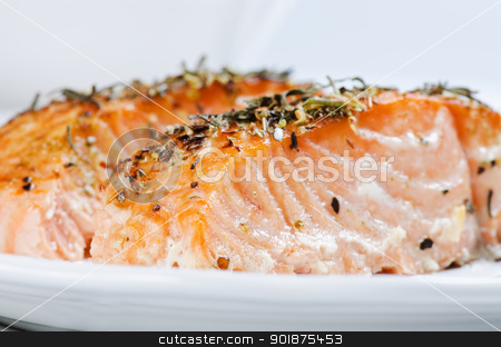 To use this stock image in your creative project, please select the size you need over to the right and click the "Add to Cart" button.
Your downloaded image will come with the Cutcaster watermark removed so don’t worry about the watermark you see on this page. Close up grilled salmon steaks stock photo, Grilled salmon steaks close up by Nanisimova