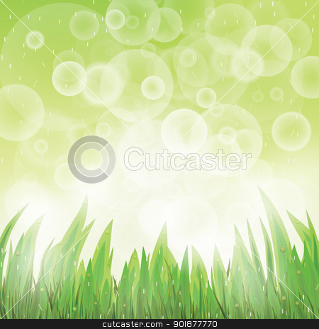 To use this stock image in your creative project, please select the size you need over to the right and click the "Add to Cart" button.
Your downloaded image will come with the Cutcaster watermark removed so don’t worry about the watermark you see on this page. Vector green natural background stock vector clipart, Green natural background with grass and rain, vector, format eps10 by Alex Gontar