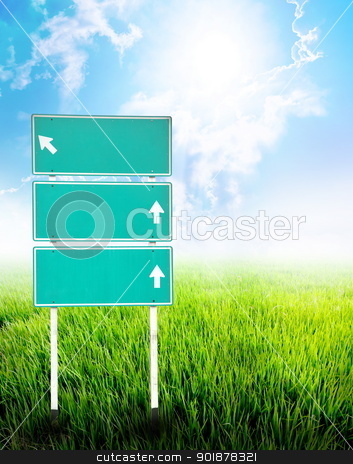 Green empty guidepost Green empty guidepost stock photo, An image of green empty guidepost with nature background.
by kongsky