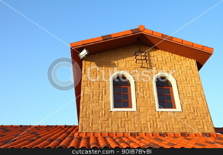 Italian building style Italian building style stock photo, Italian building style on blue sky by kongsky