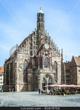 To use this stock image in your creative project, please select the size you need over to the right and click the "Add to Cart" button.
Your downloaded image will come with the Cutcaster watermark removed so don’t worry about the watermark you see on this page. church Nuremberg Bavaria Germany stock photo, An image of a nice church in Nuremberg Bavaria Germany by Markus Gann