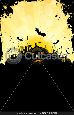 To use this stock image in your creative project, please select the size you need over to the right and click the "Add to Cart" button.
Your downloaded image will come with the Cutcaster watermark removed so don’t worry about the watermark you see on this page. Grungy Halloween Background with Pumpkins stock vector clipart, Grungy Halloween Background with Pumpkins, Bats, Grass and Full Moon by Vadym Nechyporenko