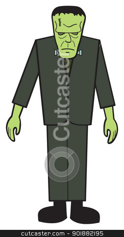 To use this stock image in your creative project, please select the size you need over to the right and click the "Add to Cart" button.
Your downloaded image will come with the Cutcaster watermark removed so don’t worry about the watermark you see on this page. Cartoon FrankNStein stock vector clipart, A cartoon depiction of the classic Frankenstein's monster. by Jamie Slavy