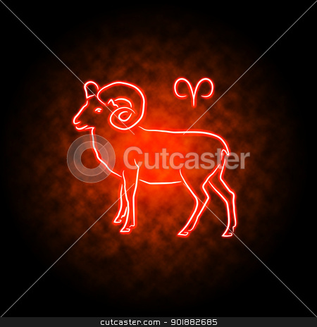 To use this stock image in your creative project, please select the size you need over to the right and click the "Add to Cart" button.
Your downloaded image will come with the Cutcaster watermark removed so don’t worry about the watermark you see on this page. Aries stock photo, Aries zodiac sign glowing in the darkness. by Liubov Nazarova