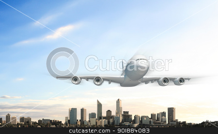 To use this stock image in your creative project, please select the size you need over to the right and click the "Add to Cart" button.
Your downloaded image will come with the Cutcaster watermark removed so don’t worry about the watermark you see on this page. Large passenger airplane stock photo, Large passenger airplane flying in the sky by Sergey Nivens