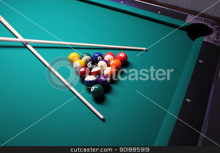 A game of 8 Ball, racked and ready to go! A game of 8 Ball, racked and ready to go! stock photo, A game of 8 Ball, racked and ready to go! by jetcityimage