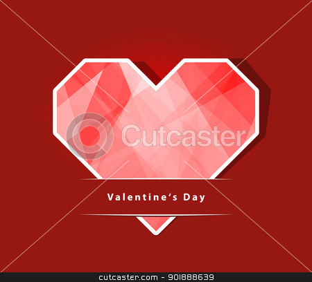 Valentines Day card Valentines Day card stock photo, Card Valentines Day with a heart made of paper. EPS 10 vector illustration. Used transparency layer of background by Imaster