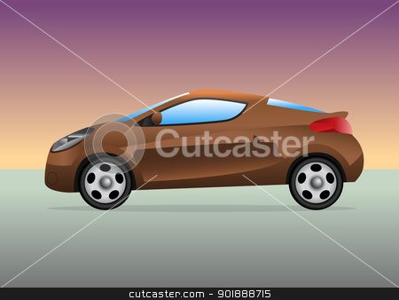 Sports car with color background Sports car with color background stock vector clipart, Sports car with color gradient background. by lkeskinen