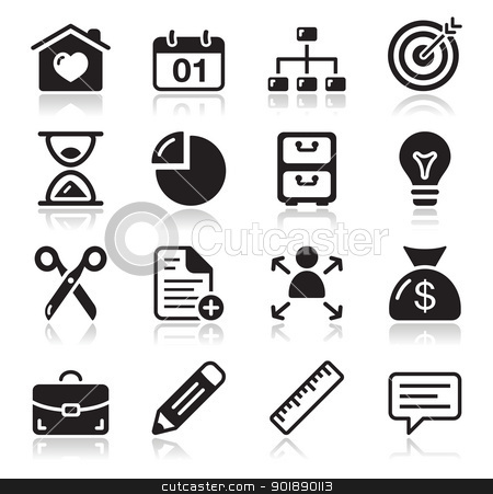 Website internet black icons set Website internet black icons set stock vector clipart, Modern application website icons set with shadow by Agnieszka Bernacka