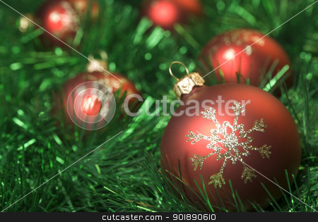To use this stock image in your creative project, please select the size you need over to the right and click the "Add to Cart" button.
Your downloaded image will come with the Cutcaster watermark removed so don’t worry about the watermark you see on this page. Christmas balls. stock photo, Red christmas balls on the green tinsel. by Piotr Skubisz