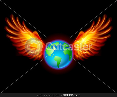 To use this stock image in your creative project, please select the size you need over to the right and click the "Add to Cart" button.
Your downloaded image will come with the Cutcaster watermark removed so don’t worry about the watermark you see on this page. Planet the Earth with fiery wings stock photo, Planet the Earth with fiery wings, a color illustration on a black background by dvarg