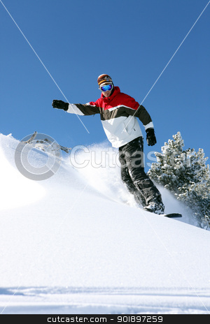 Snowboarder in action Snowboarder in action stock photo, Snowboarder in action by photography33