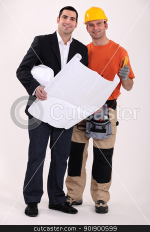 To use this stock image in your creative project, please select the size you need over to the right and click the "Add to Cart" button.
Your downloaded image will come with the Cutcaster watermark removed so don’t worry about the watermark you see on this page. Tradesman and engineer working together stock photo, Tradesman and engineer working together by photography33