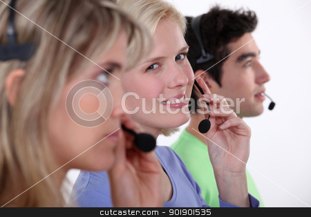 To use this stock image in your creative project, please select the size you need over to the right and click the "Add to Cart" button.
Your downloaded image will come with the Cutcaster watermark removed so don’t worry about the watermark you see on this page. Team of teleworkers stock photo, Team of teleworkers by photography33