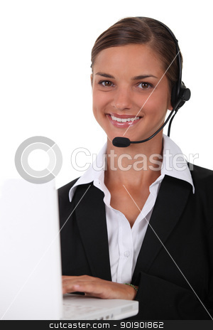 To use this stock image in your creative project, please select the size you need over to the right and click the "Add to Cart" button.
Your downloaded image will come with the Cutcaster watermark removed so don’t worry about the watermark you see on this page. Young brunette with headphones and microphone stock photo, Young brunette with headphones and microphone by photography33