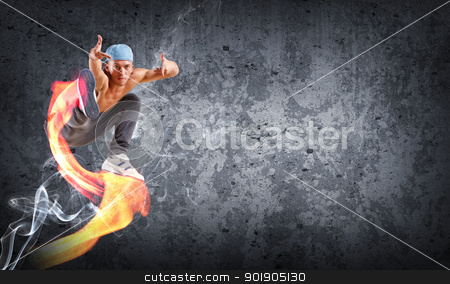 To use this stock image in your creative project, please select the size you need over to the right and click the "Add to Cart" button.
Your downloaded image will come with the Cutcaster watermark removed so don’t worry about the watermark you see on this page. young man dancing hip hop with color lines stock photo, young man in a blue cap dancing hip hop - collage with place for text by Sergey Nivens