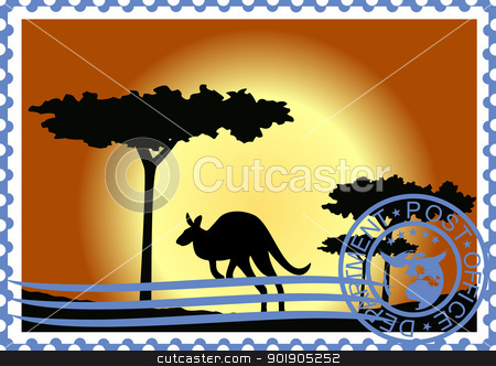 To use this stock image in your creative project, please select the size you need over to the right and click the "Add to Cart" button.
Your downloaded image will come with the Cutcaster watermark removed so don’t worry about the watermark you see on this page. Postage stamp. Australia. stock vector clipart, The illustration on a postage stamp. Flora and fauna of Australia. by Sergey Skryl