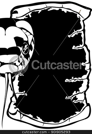 To use this stock image in your creative project, please select the size you need over to the right and click the "Add to Cart" button.
Your downloaded image will come with the Cutcaster watermark removed so don’t worry about the watermark you see on this page. Parchment and the snake stock vector clipart, The head of the snake on the background of an ancient parchment. Black and white illustration. by Sergey Skryl