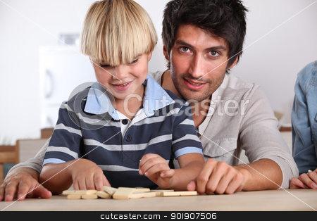 To use this stock image in your creative project, please select the size you need over to the right and click the "Add to Cart" button.
Your downloaded image will come with the Cutcaster watermark removed so don’t worry about the watermark you see on this page. Learning how to play dominos. stock photo, Learning how to play dominos. by photography33