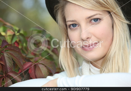 To use this stock image in your creative project, please select the size you need over to the right and click the "Add to Cart" button.
Your downloaded image will come with the Cutcaster watermark removed so don’t worry about the watermark you see on this page. Portrait of a blond-haired woman stock photo, Portrait of a blond-haired woman by photography33