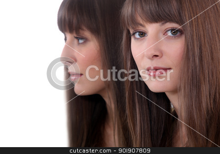 Portrait of young woman near mirror portrait of young woman near mirror stock photo, portrait of young woman near mirror by photography33