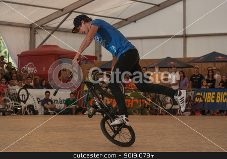 To use this stock image in your creative project, please select the size you need over to the right and click the "Add to Cart" button.
Your downloaded image will come with the Cutcaster watermark removed so don’t worry about the watermark you see on this page. Matthias Dandois stock photo, PORTIMAO, PORTUGAL - SEPTEMBER 09: Matthias Dandois during the Flatland Field Control'09 on september 20, 2009 in Portimao, Portugal. by Homydesign