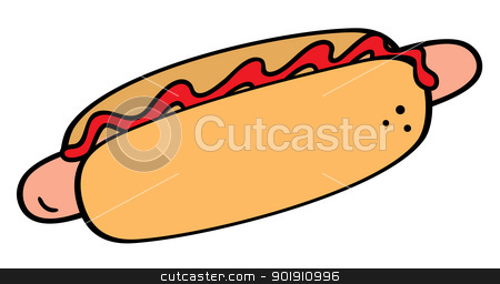 To use this stock image in your creative project, please select the size you need over to the right and click the "Add to Cart" button.
Your downloaded image will come with the Cutcaster watermark removed so don’t worry about the watermark you see on this page. Hotdog symbol stock vector clipart, Illustration of the hotdog on white background by Oxygen64
