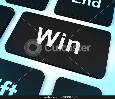 Win Key Representing Triumph And Success Online Win Key Representing Triumph And Success Online stock photo, Win Key Represents Triumph And Success Online by stuartmiles
