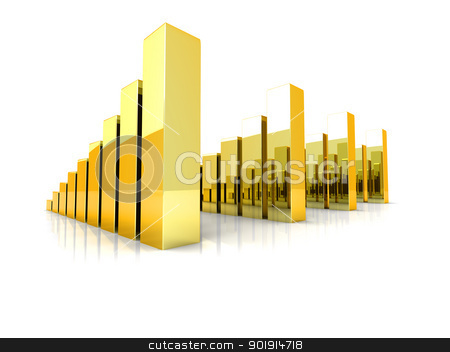 To use this stock image in your creative project, please select the size you need over to the right and click the "Add to Cart" button.
Your downloaded image will come with the Cutcaster watermark removed so don’t worry about the watermark you see on this page. Gold charts stock photo, Comparative gold charts. 3D rendered Illustration. Isolated on white. by Michael Osterrieder