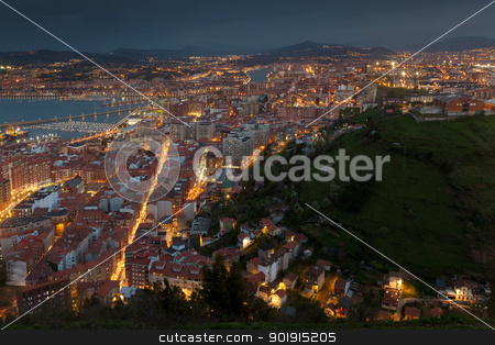 To use this stock image in your creative project, please select the size you need over to the right and click the "Add to Cart" button.
Your downloaded image will come with the Cutcaster watermark removed so don’t worry about the watermark you see on this page. Nightfall in Santurtzi, Bizkaia, Spain stock photo, Nightfall in Santurtzi, Bizkaia, Spain by B.F.